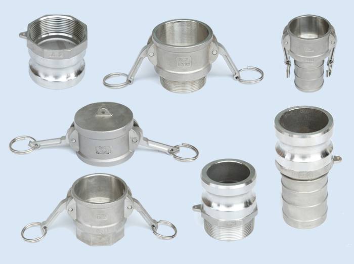 Stainless steel camlock coupling including type a, b, c, d, e, f, dp & dc